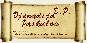 Đenadija Paskulov vizit kartica